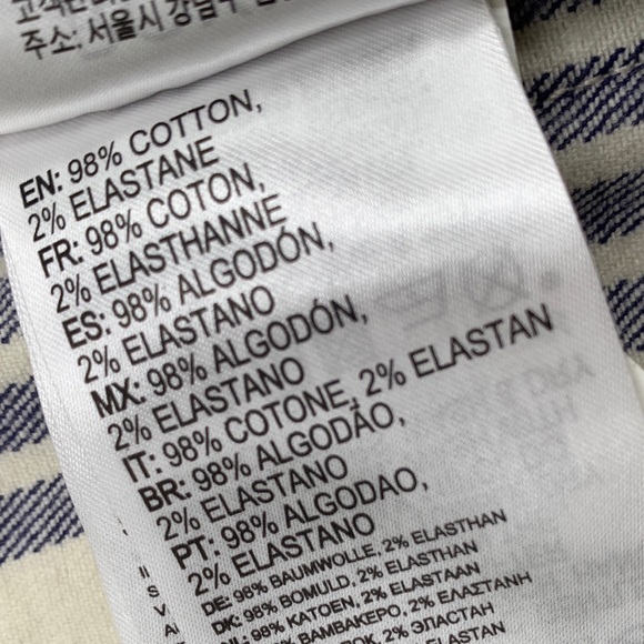 ROXY Stripy Eighty Denim Striped Shorts White/Blue Size 27 - Picture 10 of 10